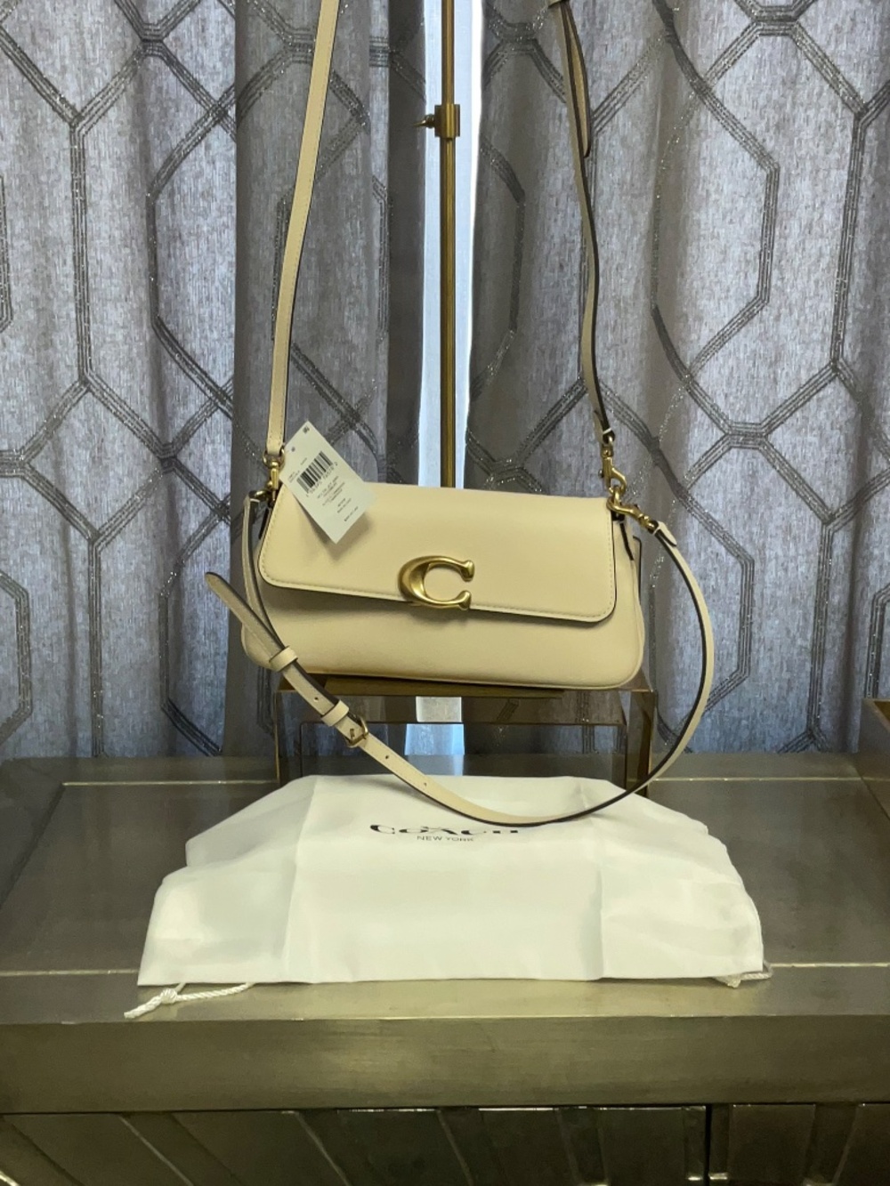 Coach Cream Jet Shoulder Bag in Chalk(FREE COACH SHIRT GWP) - Picture 10 of 15
